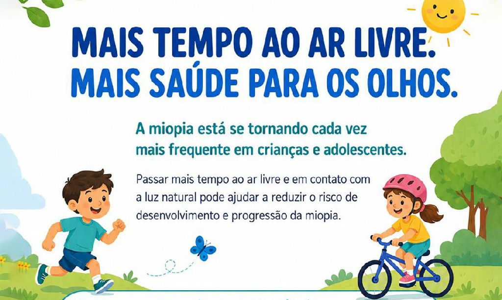 Especialistas alertam para o crescimento da miopia em crianças e recomendam mais tempo ao ar livre