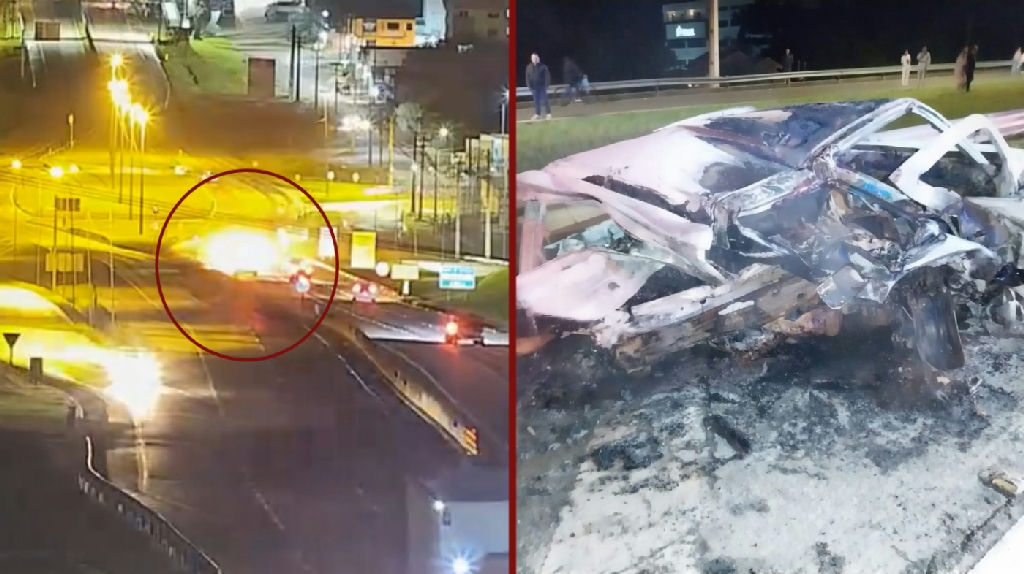 Motorista embriagado provoca colisão fatal com incêndio e fuga na Br-116, em Mandirituba