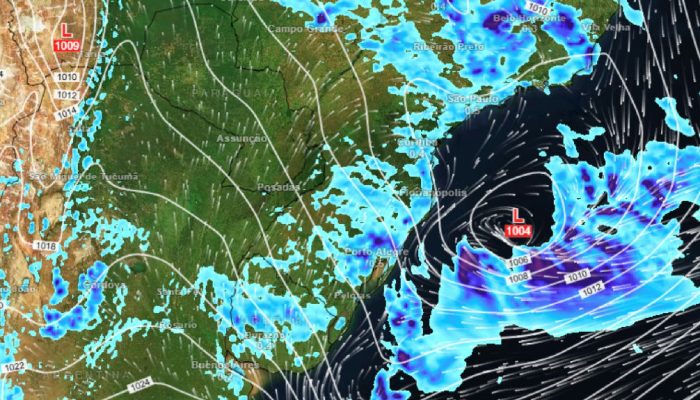 Alerta de temporais no Paraná: ciclone extratropical e frente fria se aproximam com risco de granizo e ventos fortes