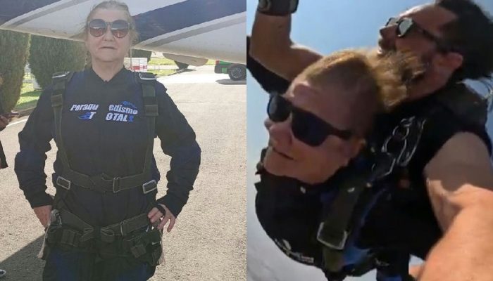 Aposentada de 67 anos em Arapongas realiza salto de paraquedas e inspira com 'nunca é tarde'